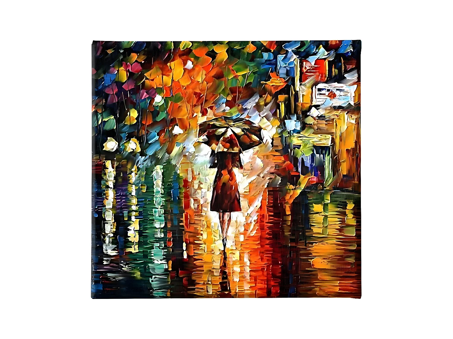 Wydruk na Płótnie Sotto la Pioggia 1, Wielokolorowy, 60x3x60 cm, DESIGN MANIA