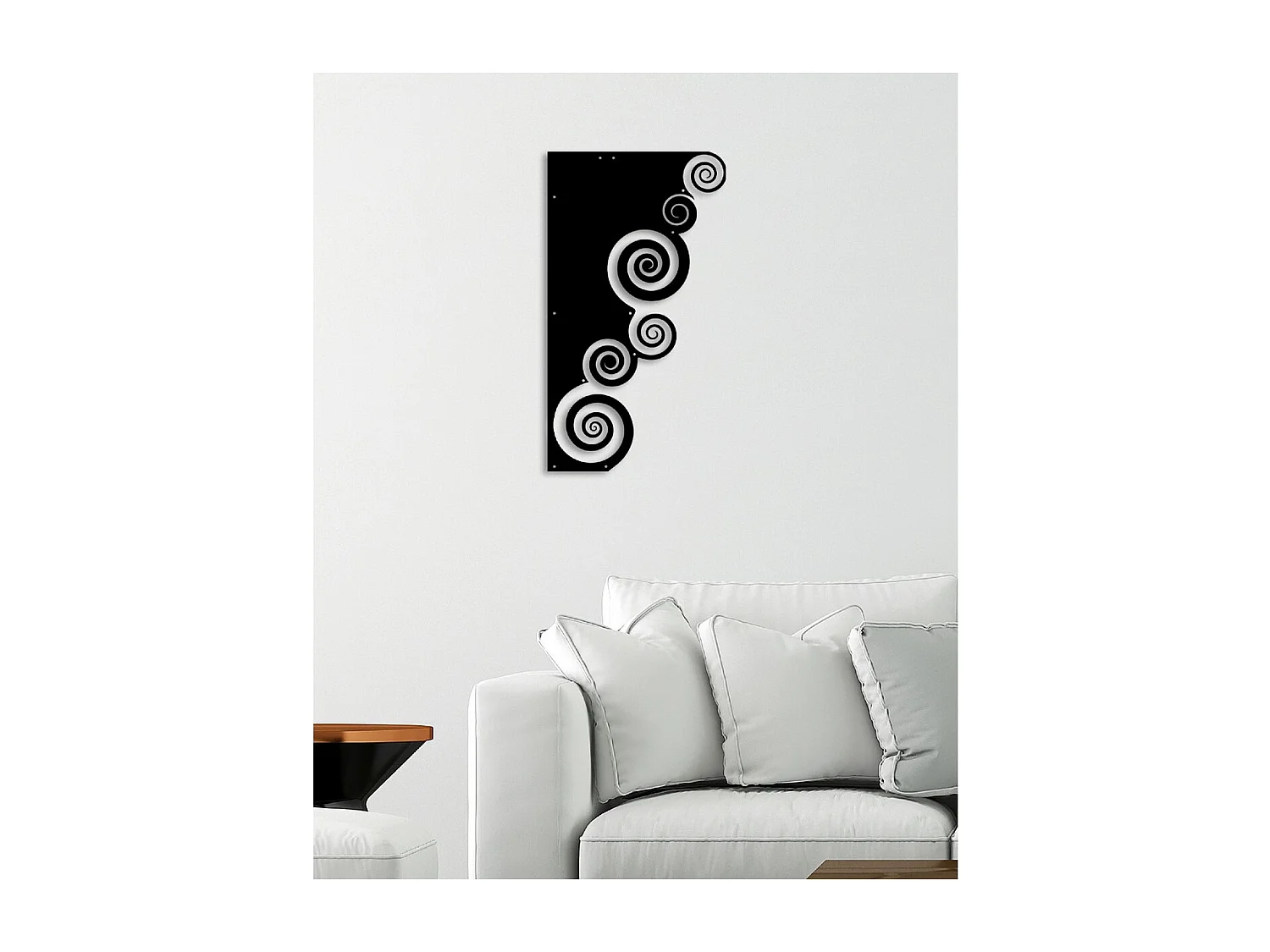 Dekoracja Metalowa Spirala 3, Czarny, 34x3x60 cm, EPIKASA