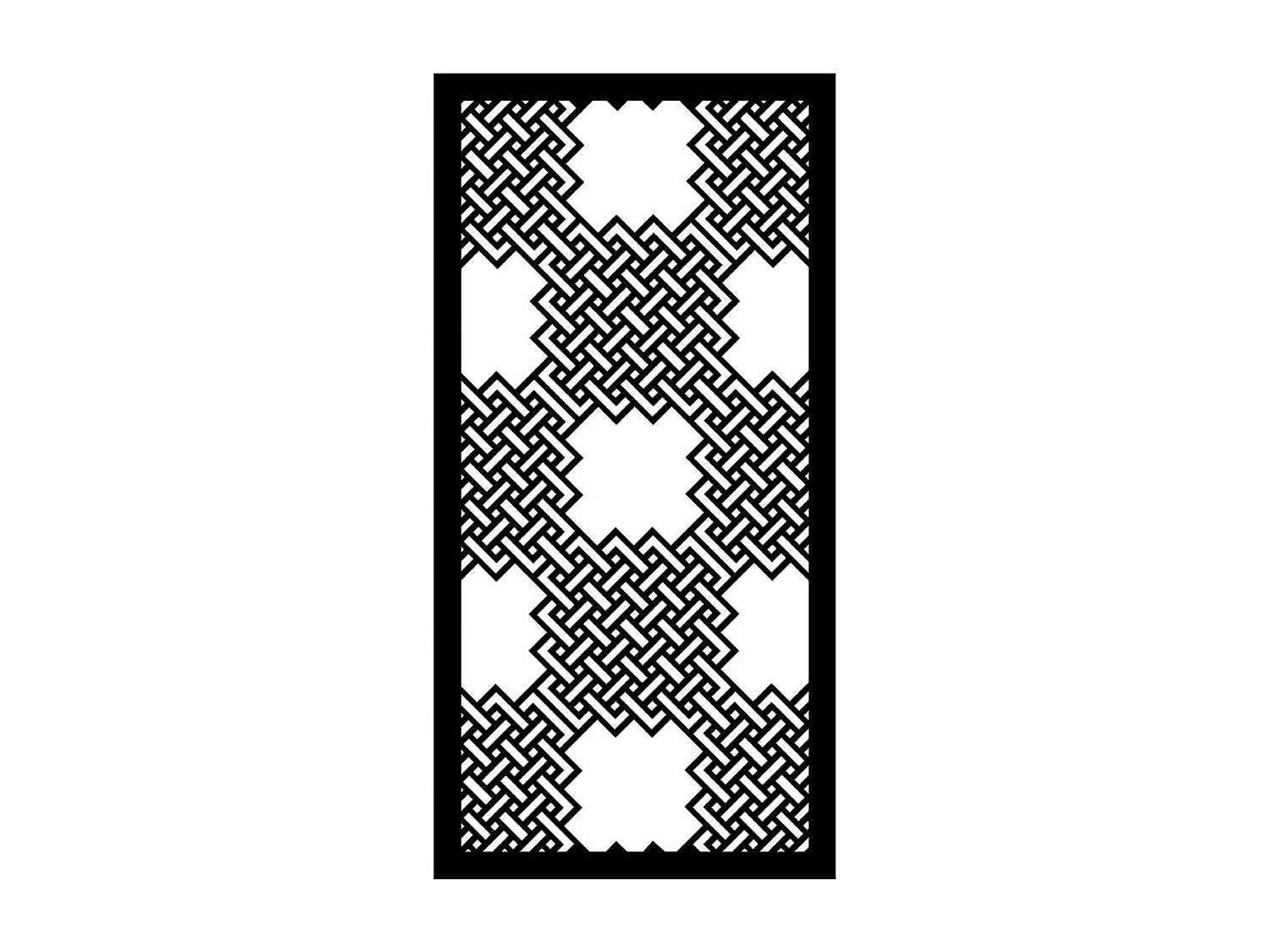 Metalen Decoratie Geometrische Compositie 13 - Zwart - 50x3x100 cm - EPIKASA