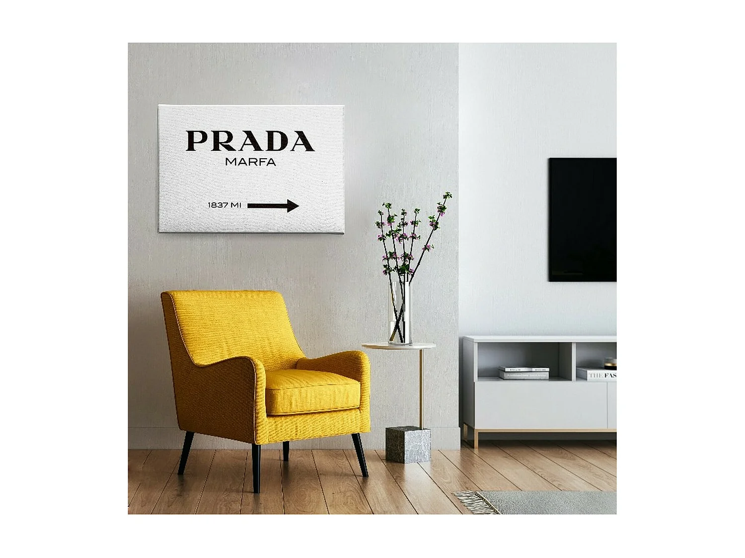 Wydruk na Płótnie Prada Marfa, Biały, 70x3x100 cm, EPIKASA