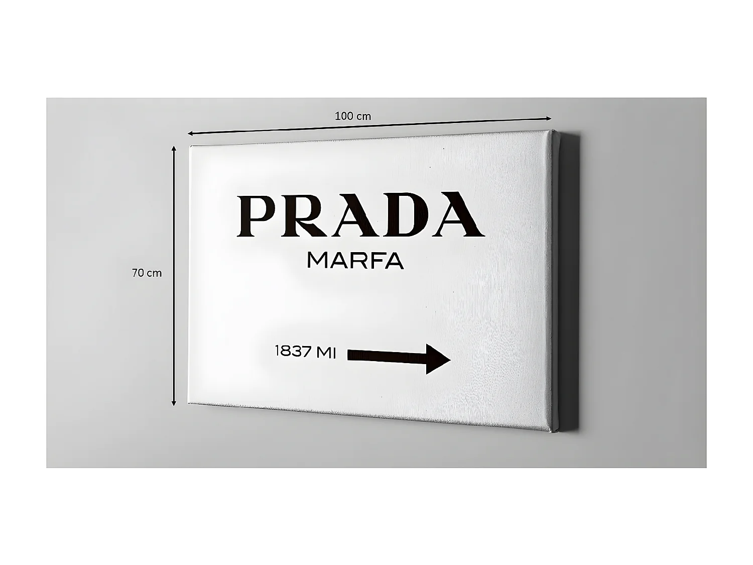 Wydruk na Płótnie Prada Marfa, Biały, 70x3x100 cm, EPIKASA