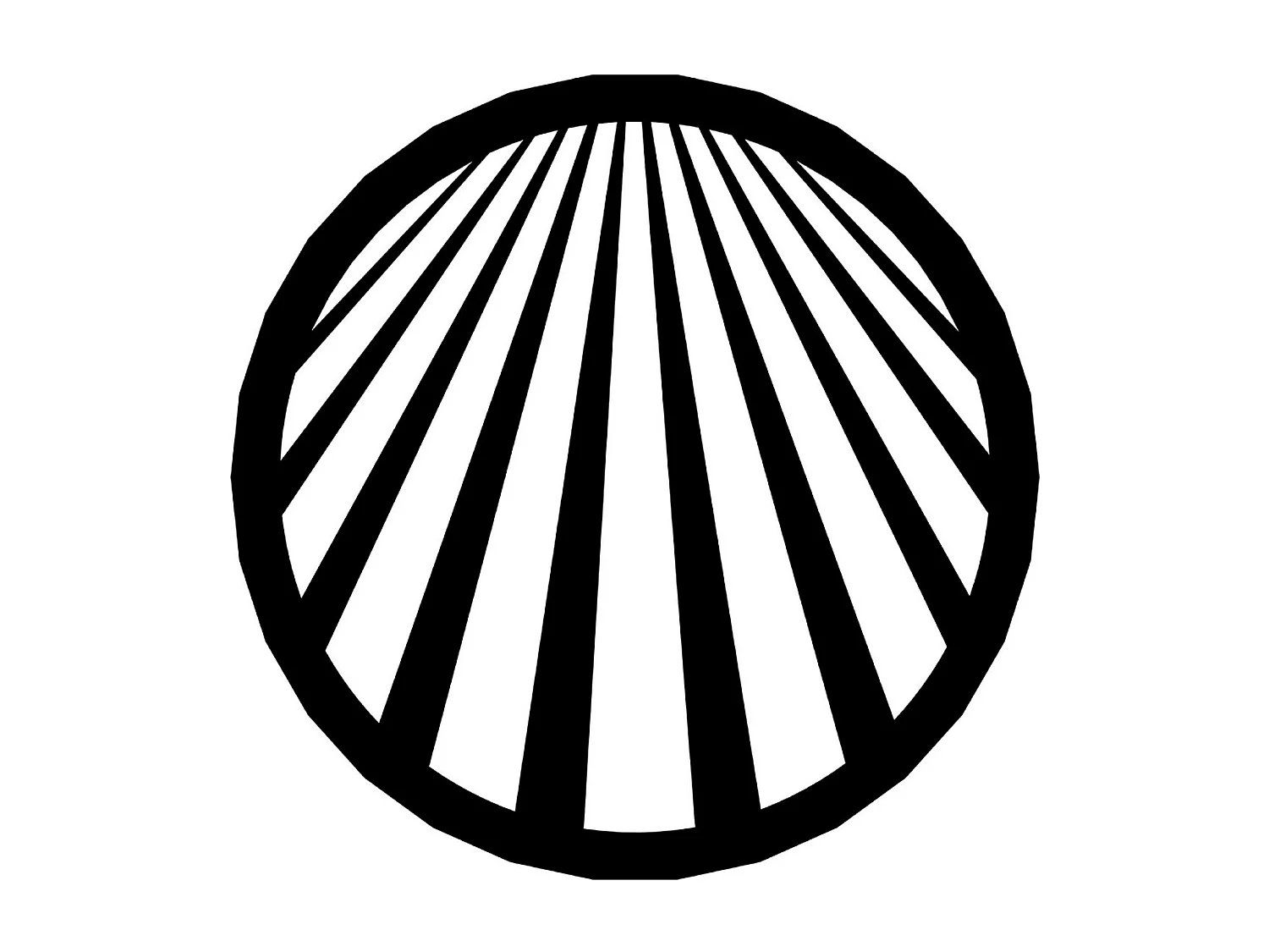 Dekoracja Metalowa Okrąg Geometryczny 3, Czarny, 50x3x50 cm, EPIKASA