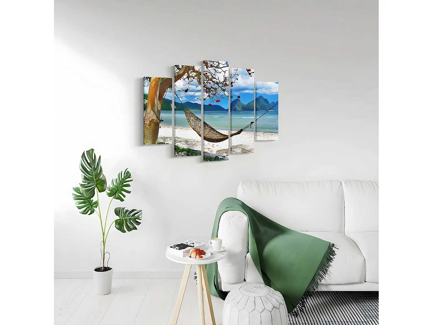 Impressão em Tela Mar 4, Azure, 100x3x60 cm, EPIKASA