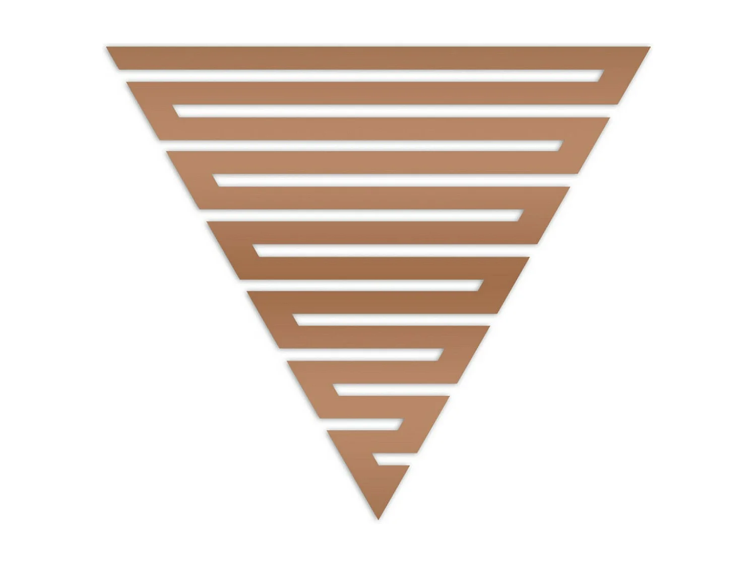 Decoración de Metal Triángulos 7, Cobre, 50x3x44 cm, EPIKASA