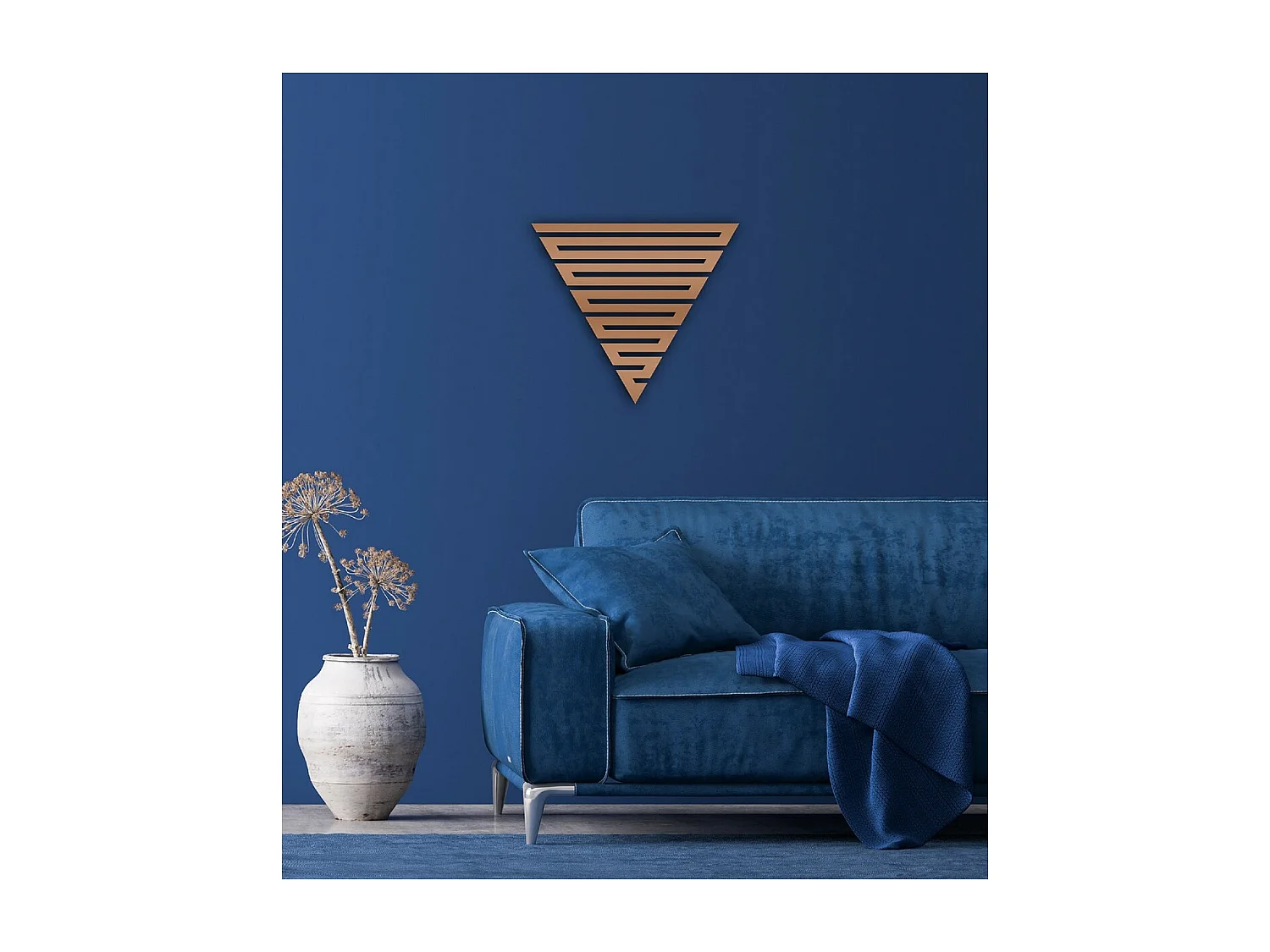 Decoración de Metal Triángulos 7, Cobre, 50x3x44 cm, EPIKASA