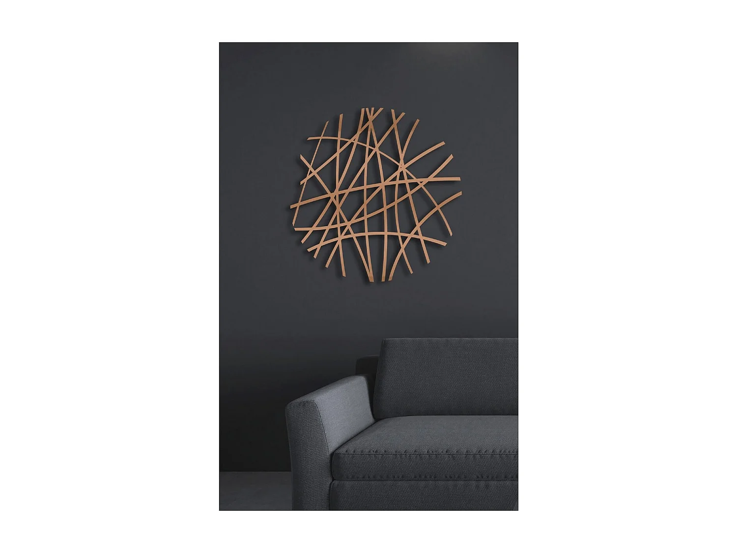 Décoration en Métal Cercle 8, Cuivre, 80x3x80 cm, EPIKASA