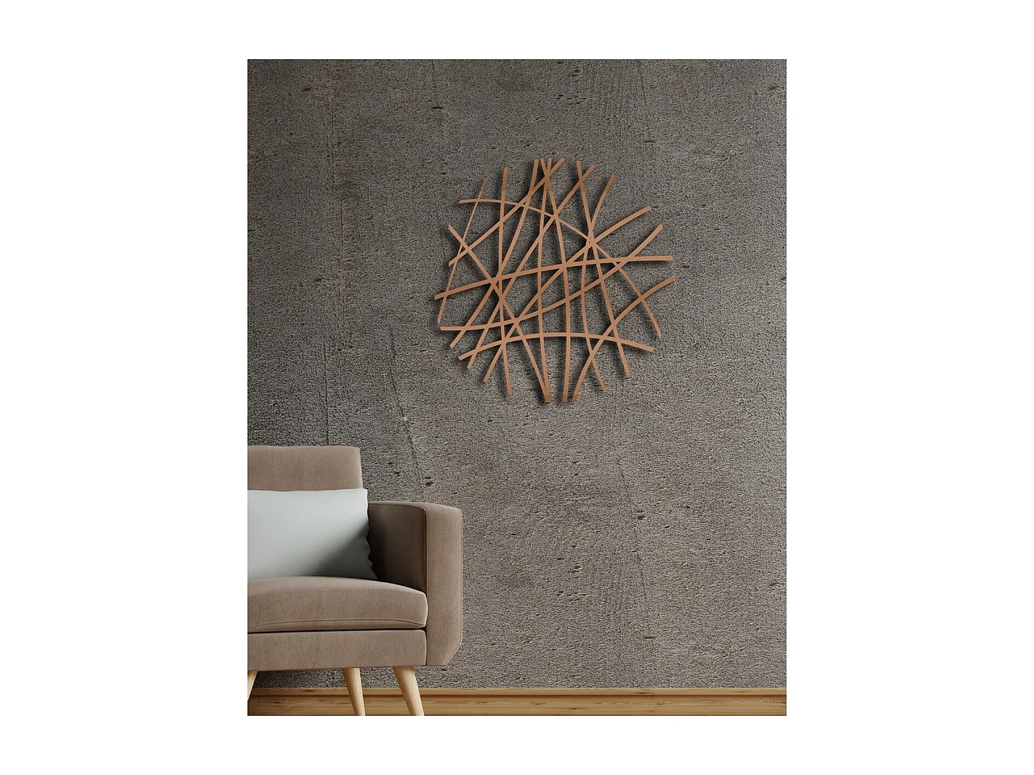 Décoration en Métal Cercle 8, Cuivre, 80x3x80 cm, EPIKASA