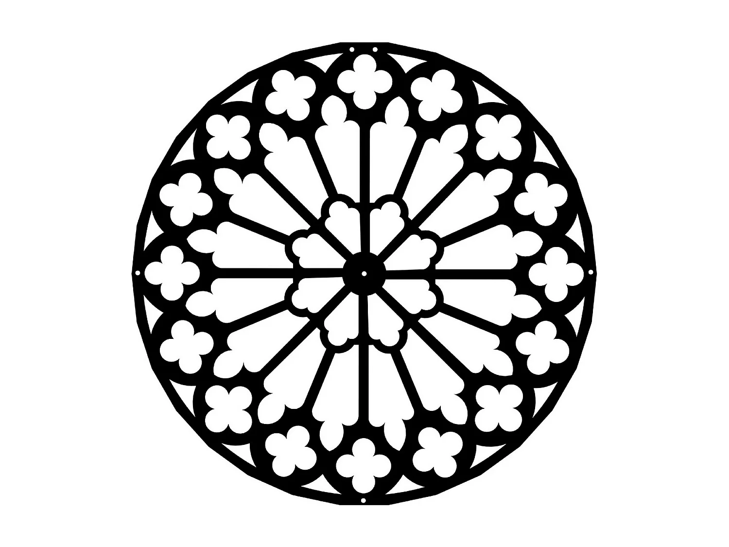 Metalen Decoratie Cirkel 5 - Zwart - 50x3x50 cm - EPIKASA