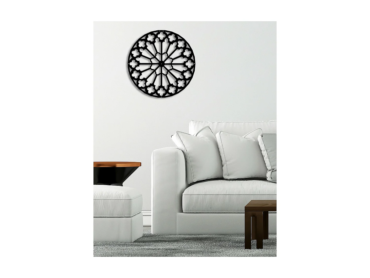 Metalen Decoratie Cirkel 5 - Zwart - 50x3x50 cm - EPIKASA