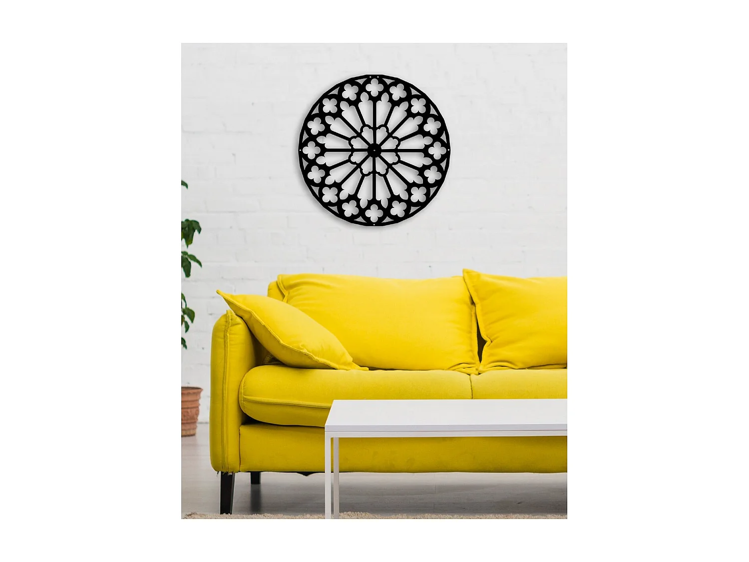 Metalen Decoratie Cirkel 5 - Zwart - 50x3x50 cm - EPIKASA