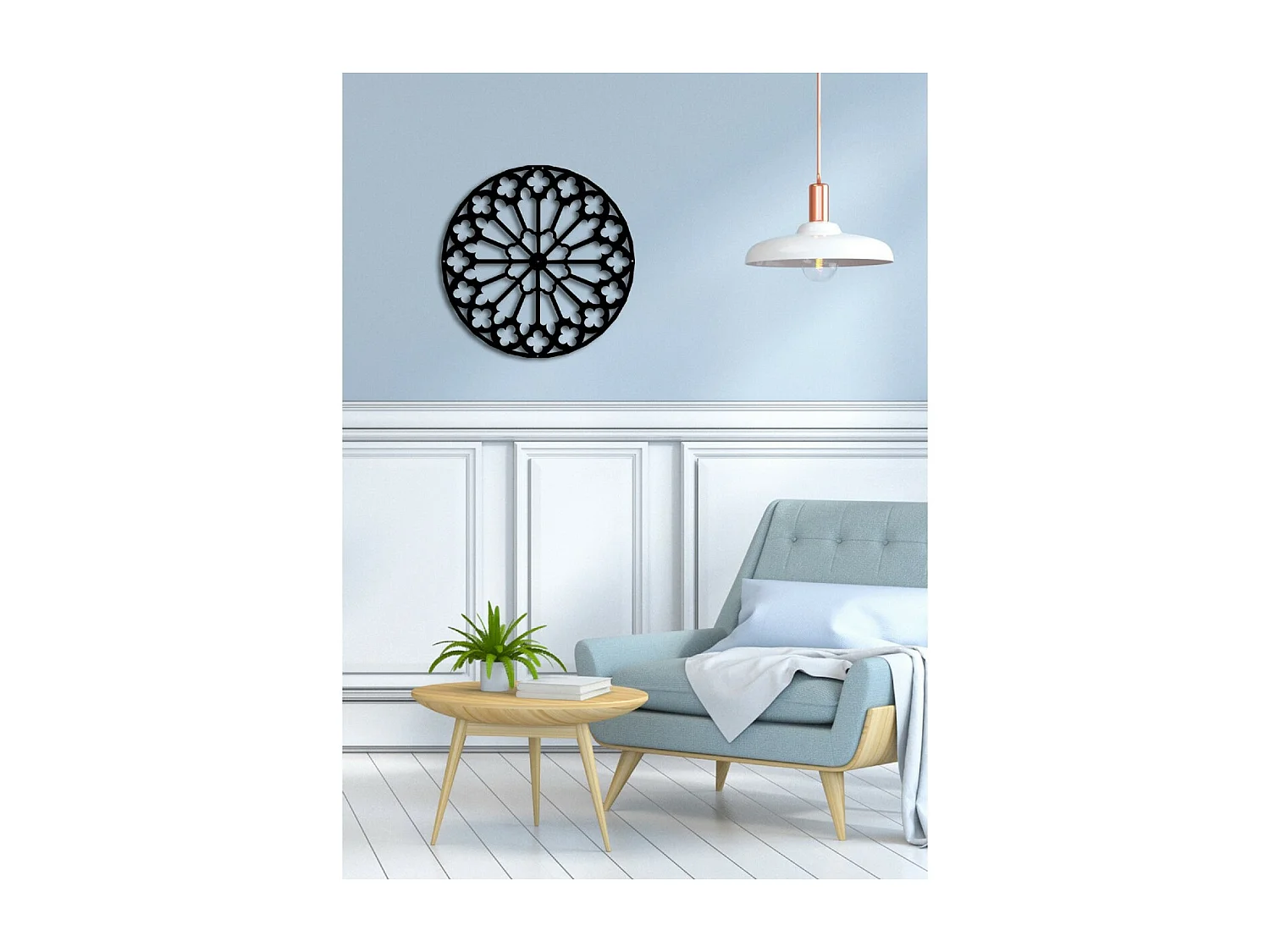 Metalen Decoratie Cirkel 5 - Zwart - 50x3x50 cm - EPIKASA