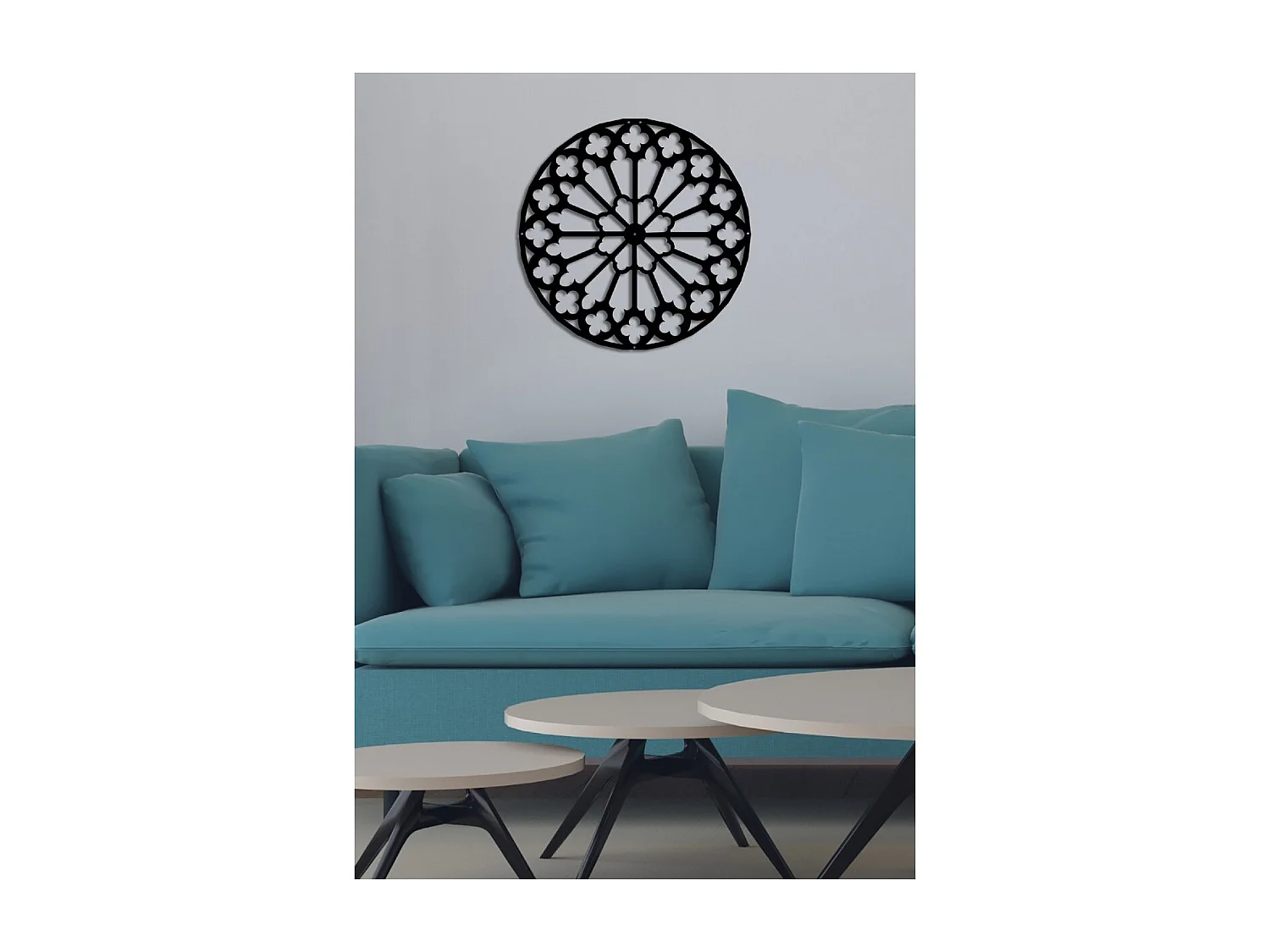 Metalen Decoratie Cirkel 5 - Zwart - 50x3x50 cm - EPIKASA