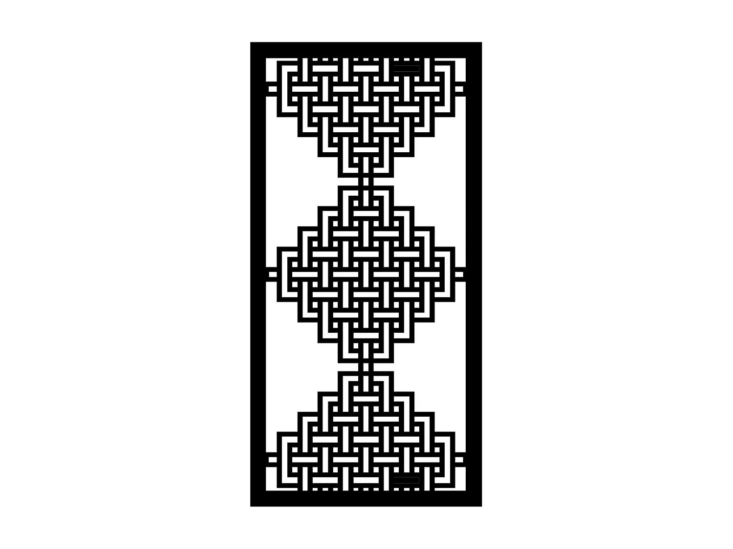 Decorazione in Metallo Composizione Geometrica 12, Nero, 50x3x101 cm, EPIKASA