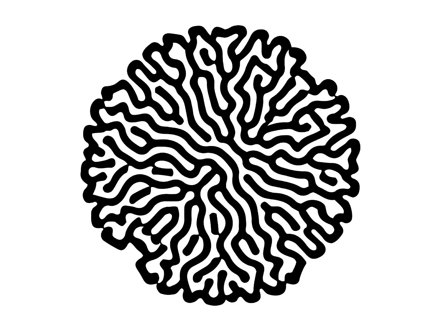 Décoration en Métal Lune 4, Noir, 61x3x61 cm, EPIKASA