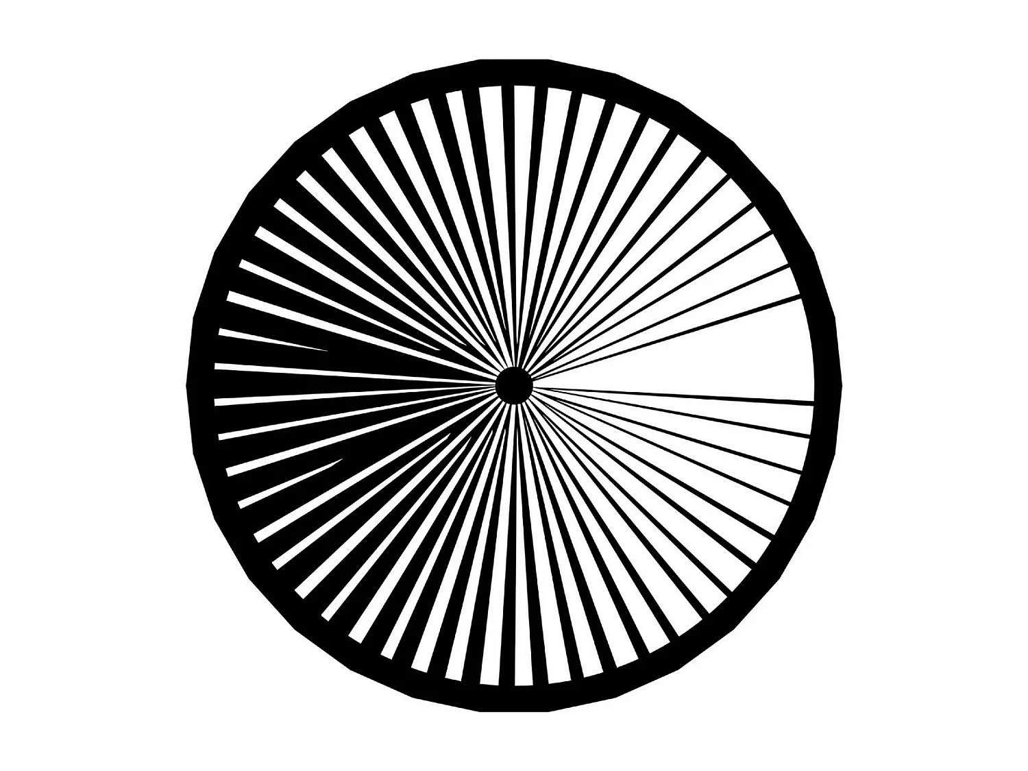 Decoración de Metal Círculo 9, Negro, 75x3x75 cm, EPIKASA