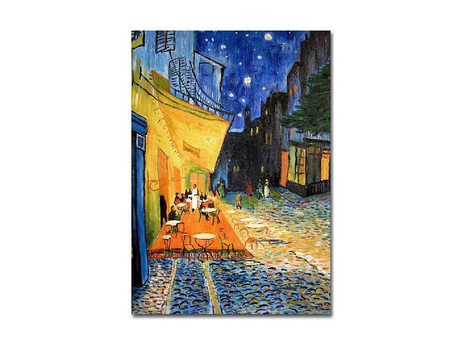 Impressão em Tela Van Gogh Terraço do Café à Noite, Azul, 50x3x70 cm, DESIGN MANIA