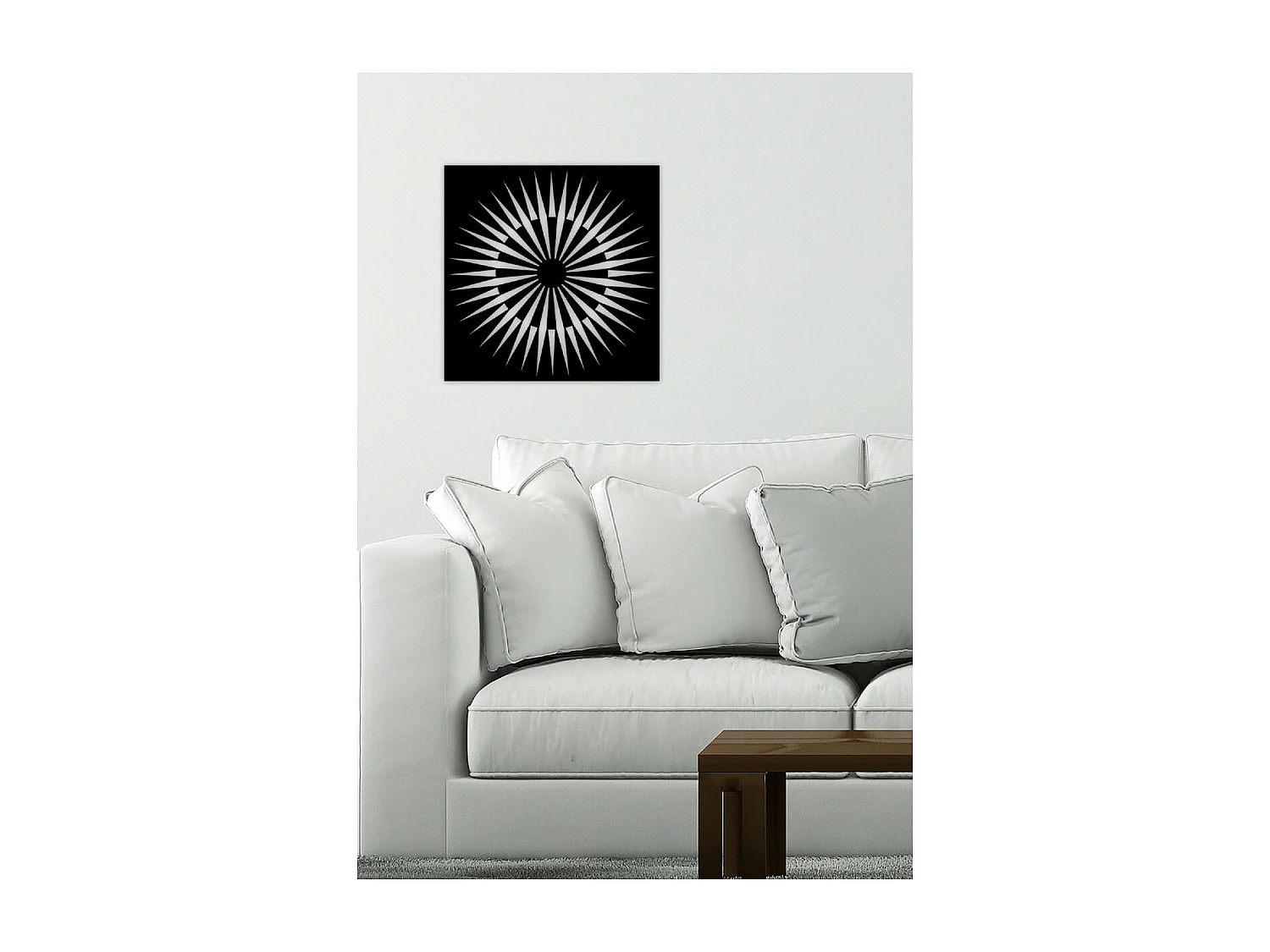 Metalen Decoratie Geometrische Compositie 18 - Zwart - 60x3x60 cm - EPIKASA