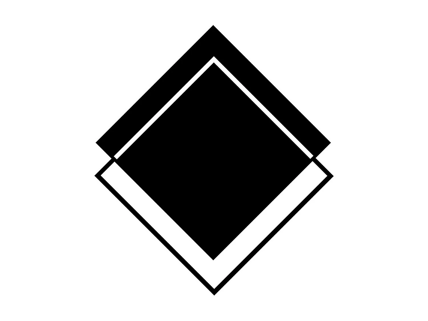 Décoration en Métal Losanges 2, Noir, 50x3x57 cm, EPIKASA