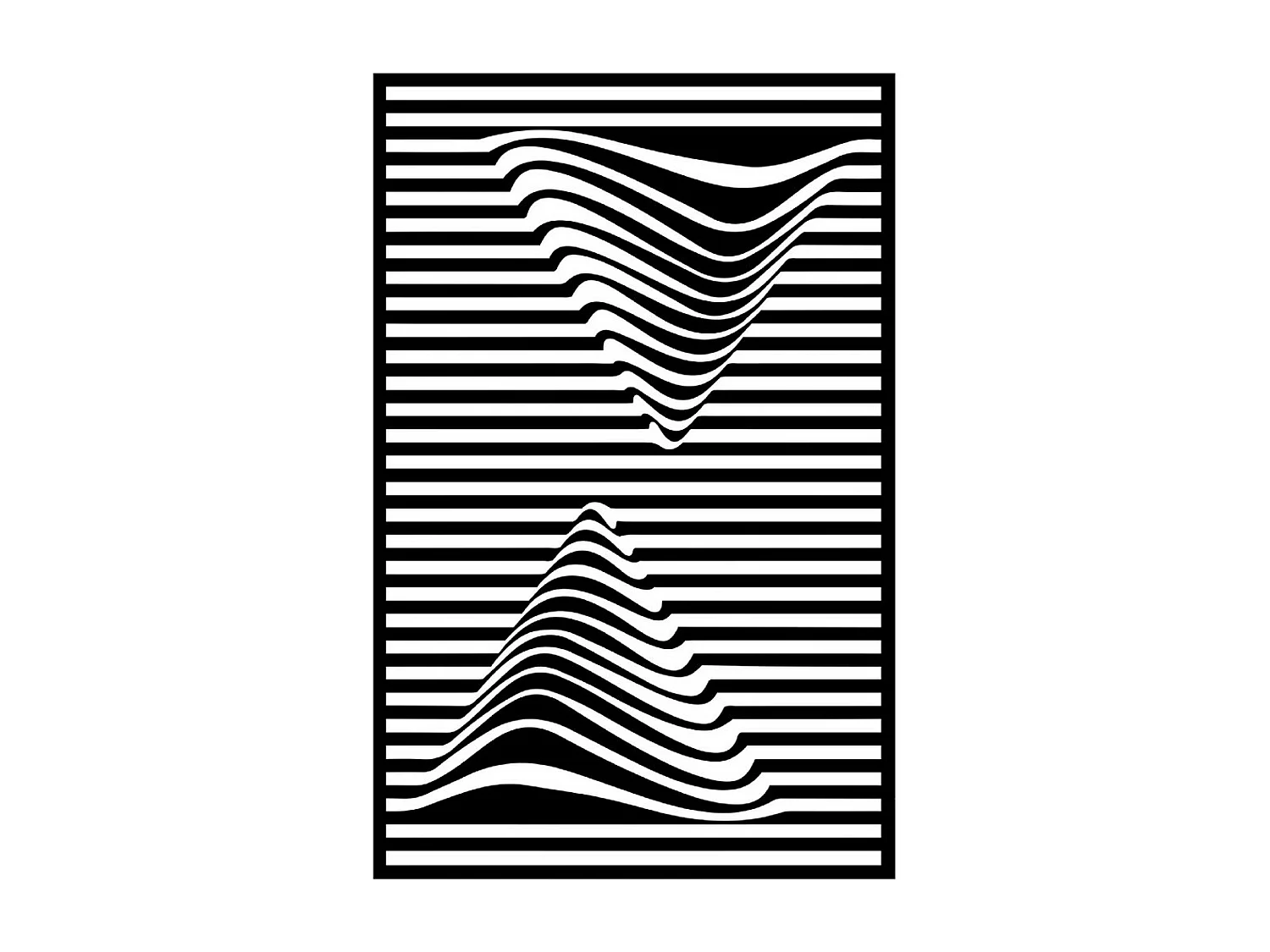 Dekoracja Metalowa Trójkąty, Czarny, 50x3x77 cm, EPIKASA