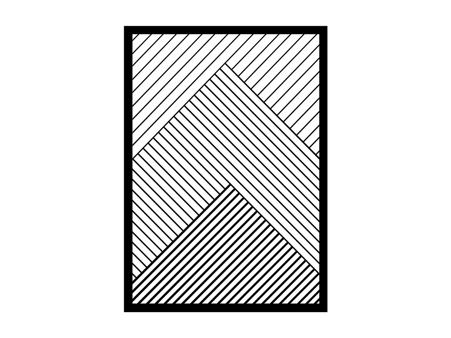 Decorazione in Metallo Linee 8, Nero, 50x3x71 cm, EPIKASA