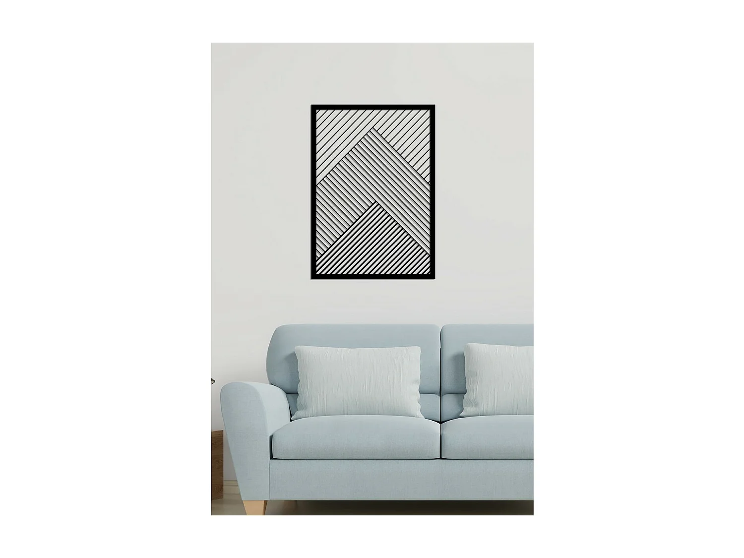 Decorazione in Metallo Linee 8, Nero, 50x3x71 cm, EPIKASA