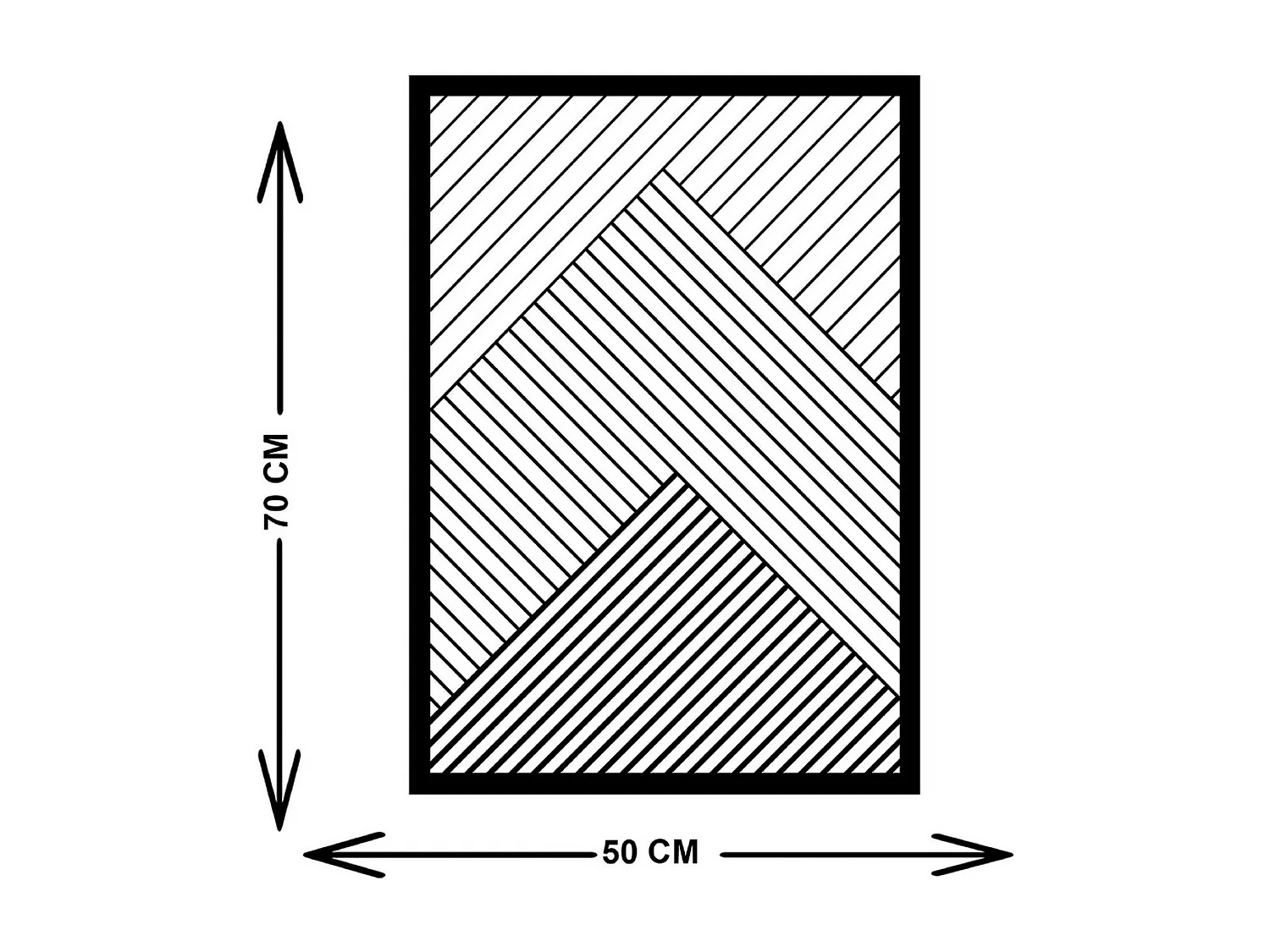 Decorazione in Metallo Linee 8, Nero, 50x3x71 cm, EPIKASA