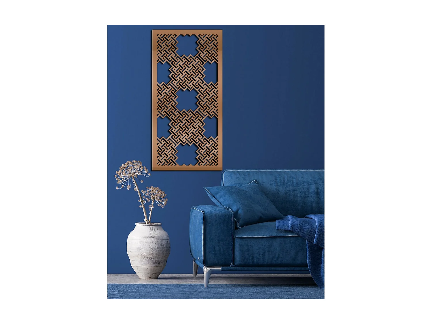 Decoración de Metal Composición Geométrica 14, Cobre, 50x3x100 cm, EPIKASA