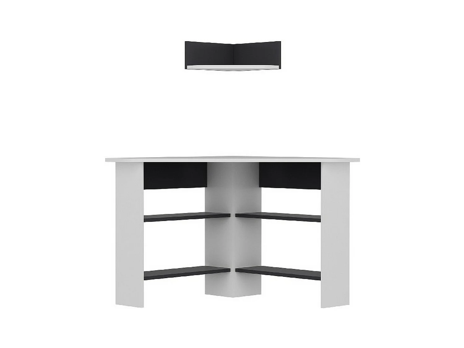 Bureau Moderne Mila, Blanc, 90x90x90 cm, EPIKASA