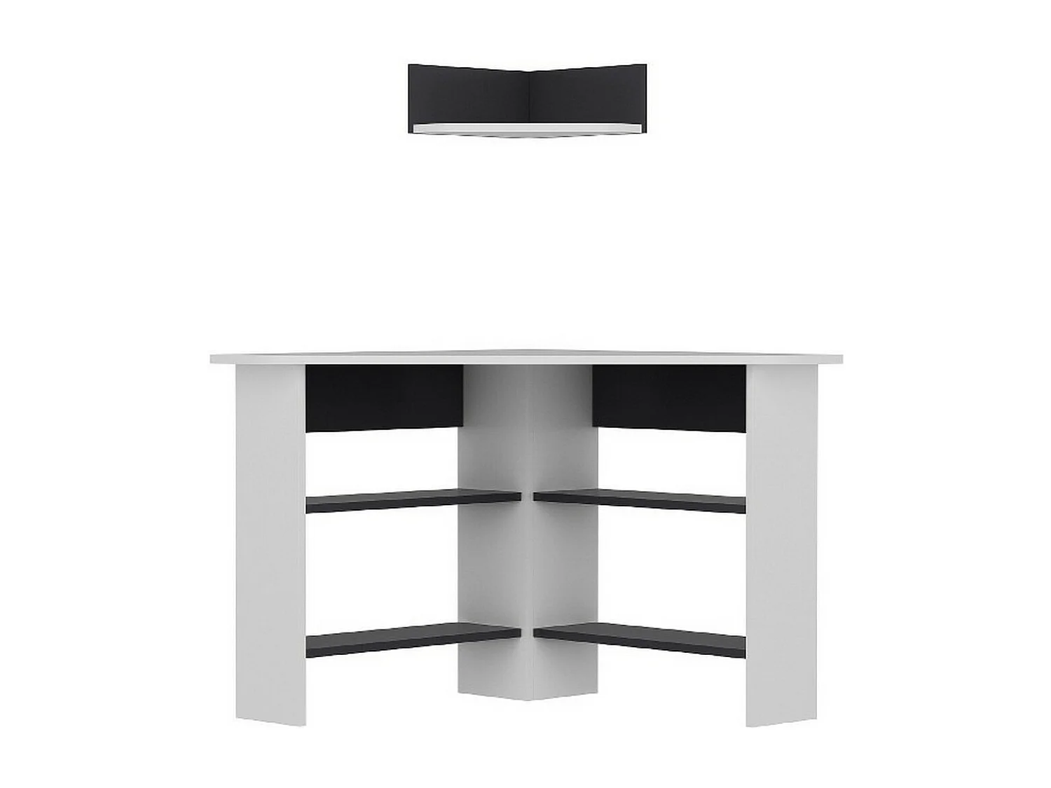 Secretária Mila, Branco, 90x90x90 cm, EPIKASA