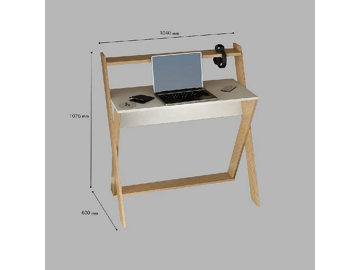 Biurko Mariella, Dąb, 104x60x107,6 cm, EPIKASA