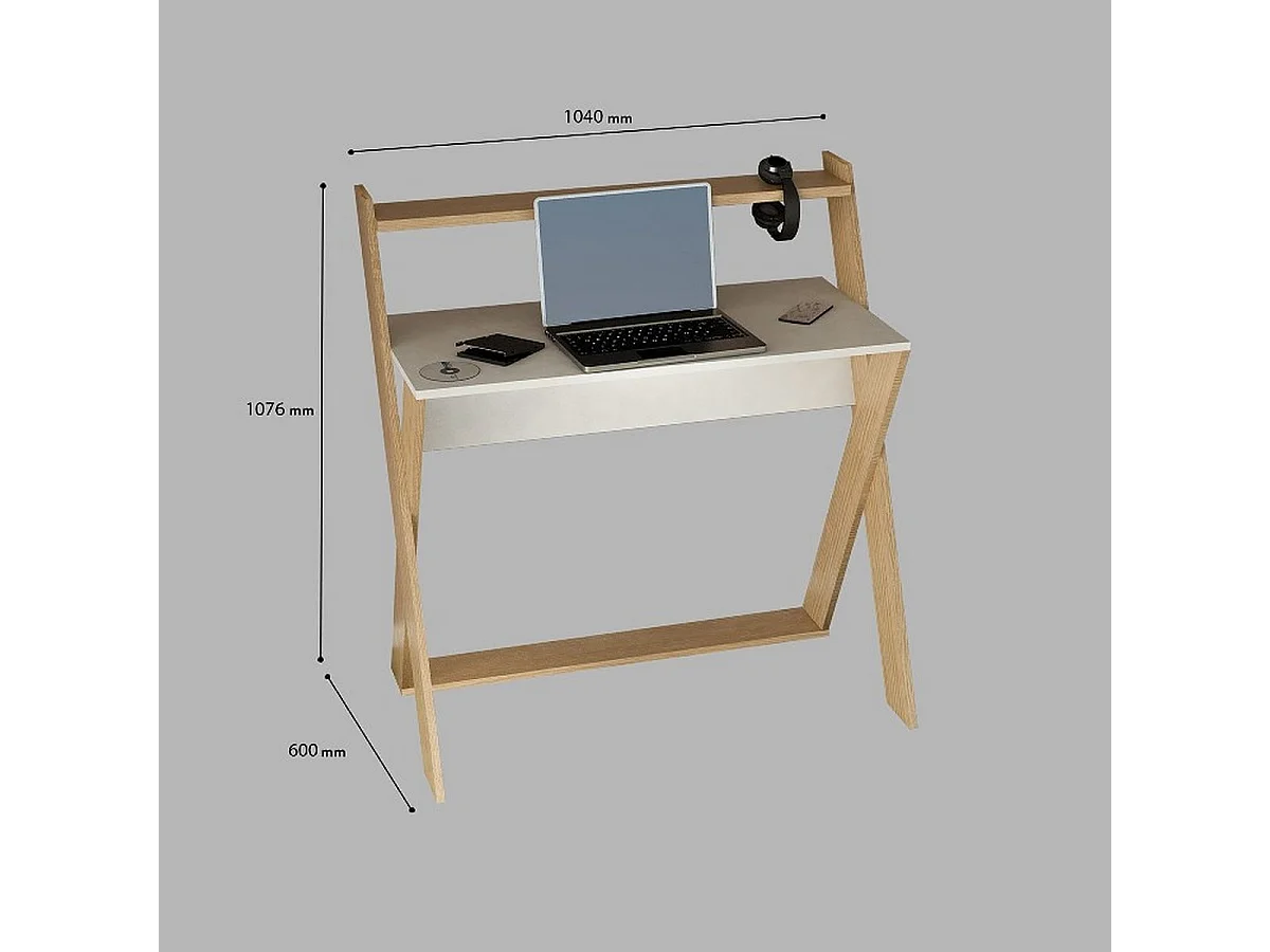Biurko Mariella, Dąb, 104x60x107,6 cm, EPIKASA