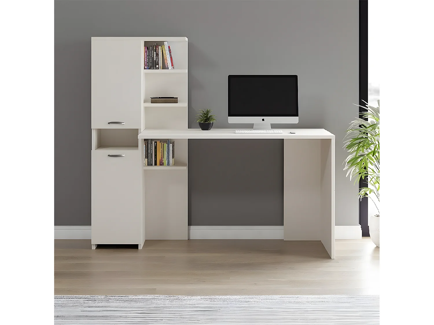 Bureau Clio - Wit - 150x60x135 cm - EPIKASA