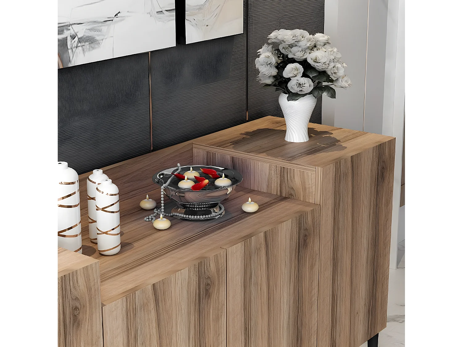 Mobile Multiuso Annalisa, Noce, 160x42x75 cm, EPIKASA