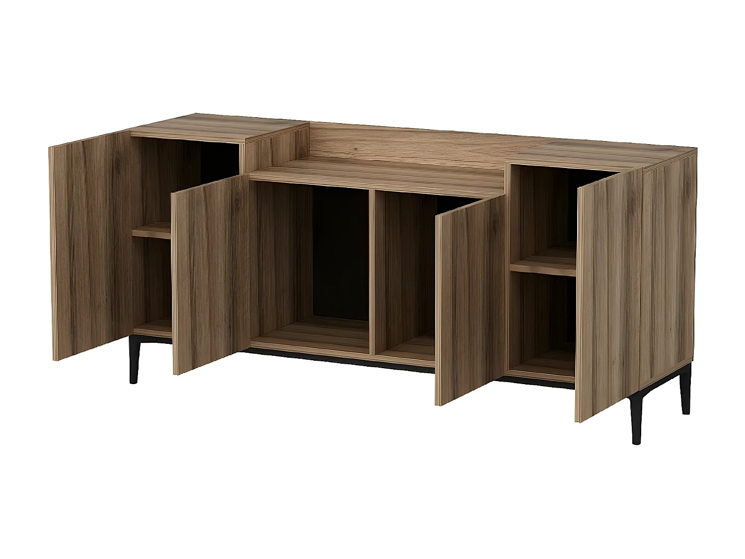 Armário Multiusos Annalisa, Noz, 160x42x75 cm, EPIKASA