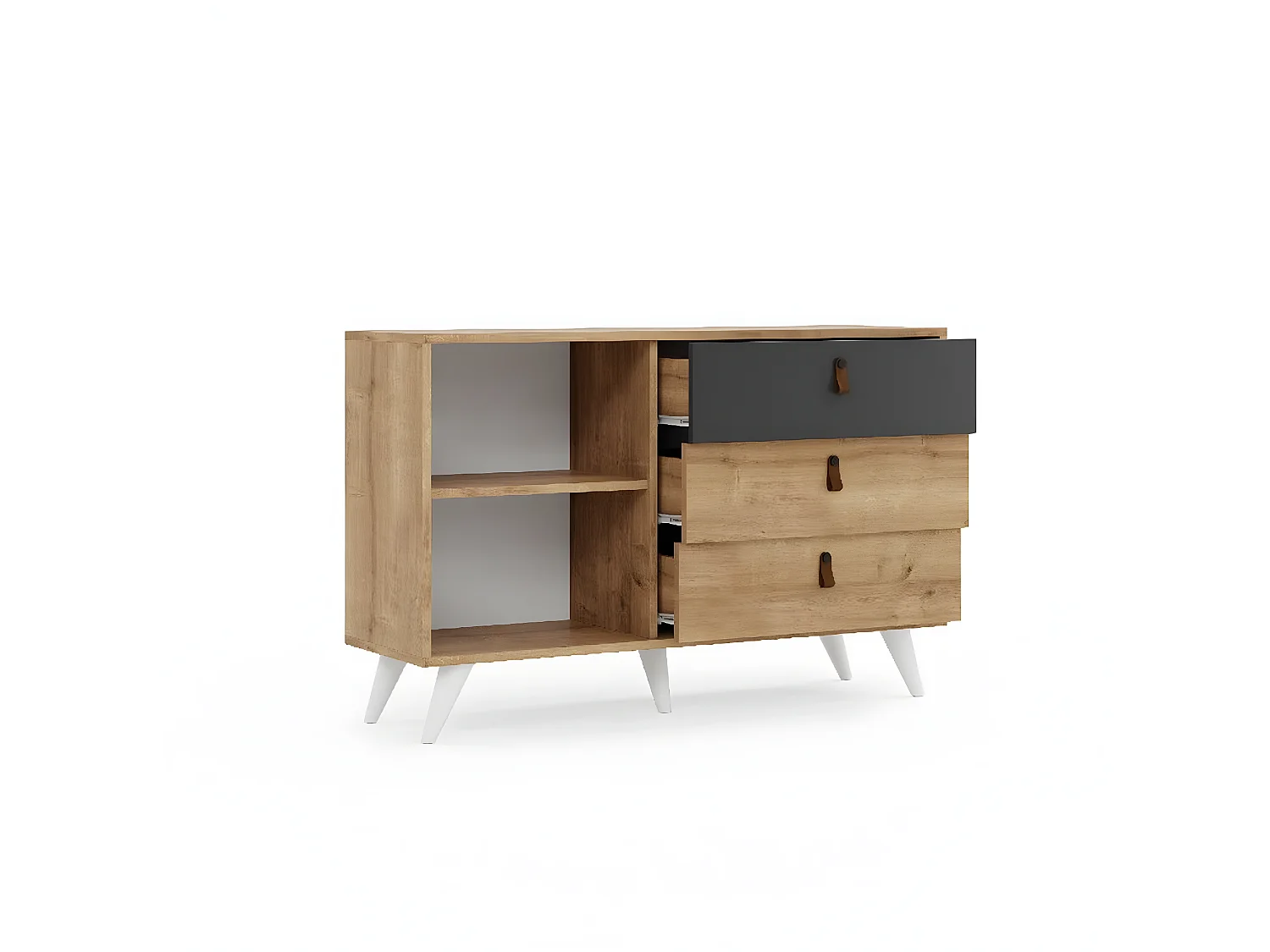 Armoire à Usages Multiples Manila, Chêne, 120x36,5x77 cm, EPIKASA