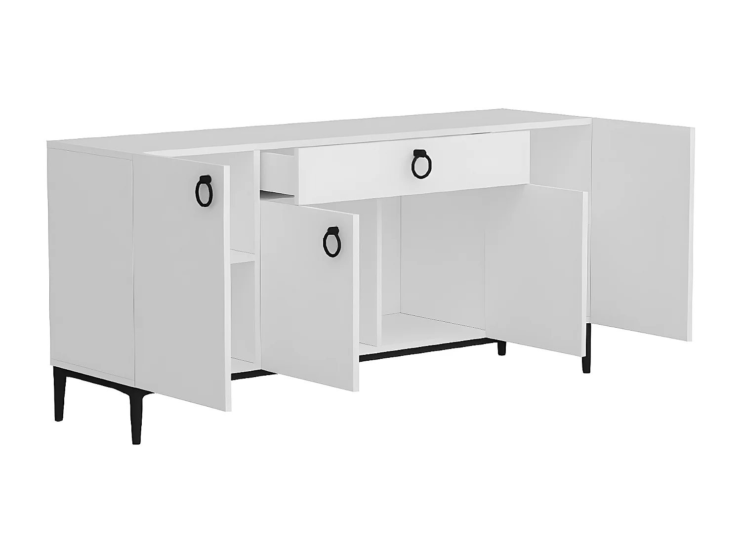 Armoire à Usages Multiples Gloria, Blanc, 160x42x75 cm, EPIKASA