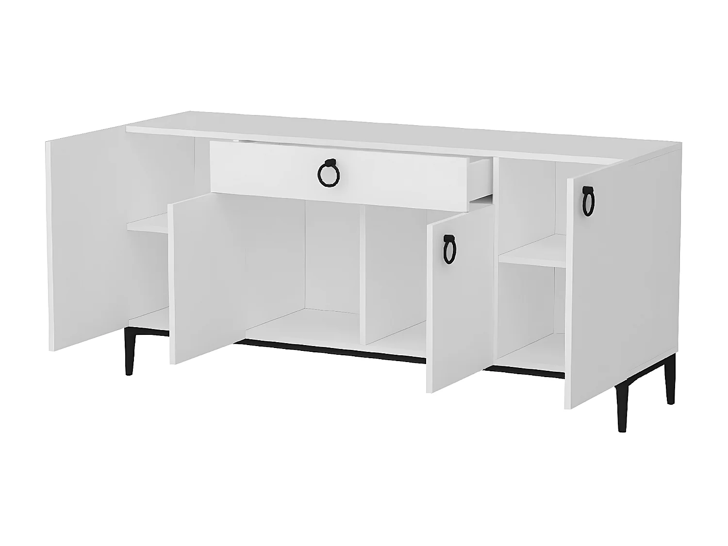 Armoire à Usages Multiples Gloria, Blanc, 160x42x75 cm, EPIKASA
