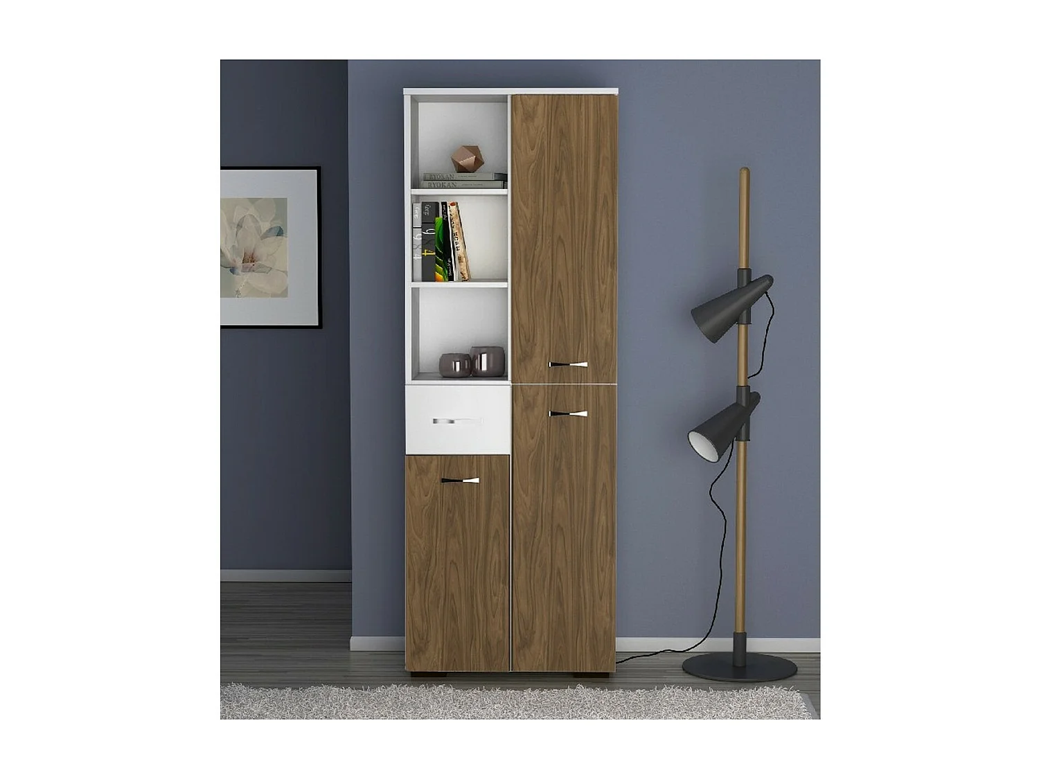 Armoire à Usages Multiples Alice, Noyer, 60x35x173 cm, EPIKASA