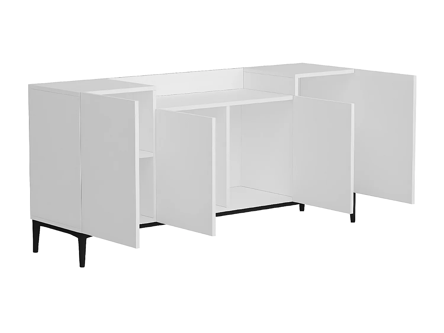 Armoire à Usages Multiples Annalisa, Blanc, 160x42x75 cm, EPIKASA