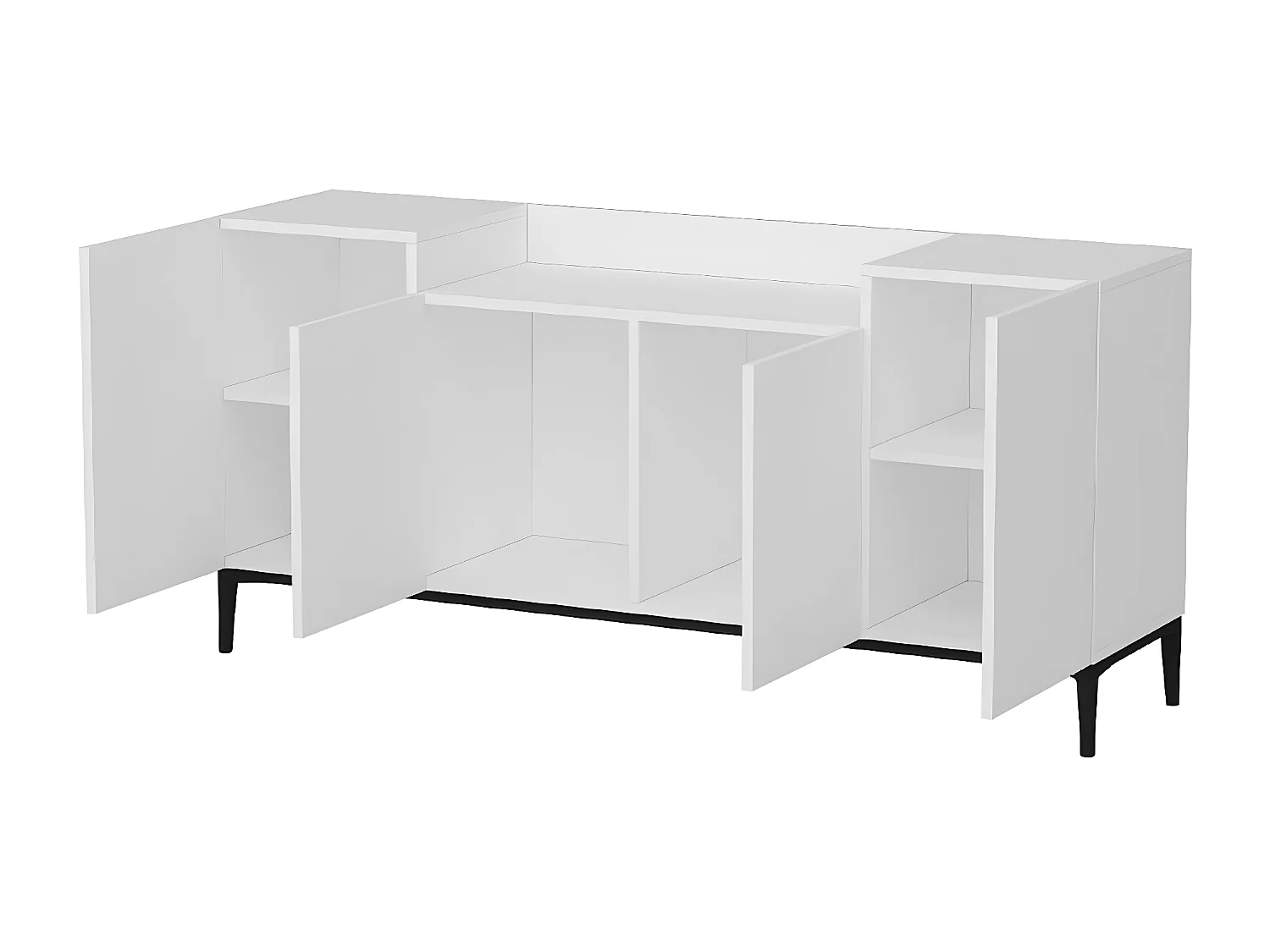Armoire à Usages Multiples Annalisa, Blanc, 160x42x75 cm, EPIKASA