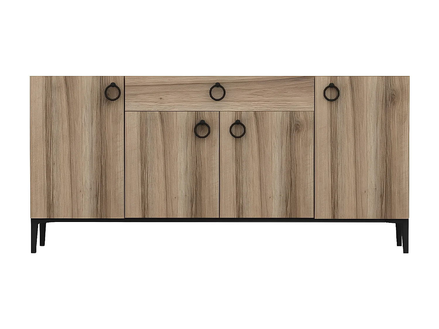 Multifunctionele Kast Gloria - Walnoot - 160x42x75 cm - EPIKASA