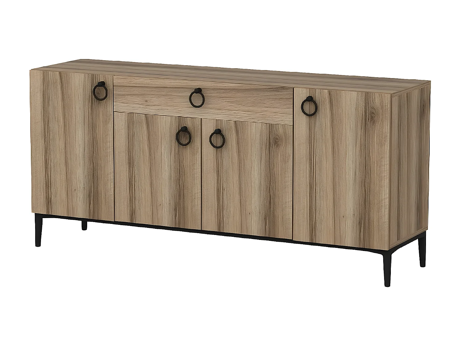 Multifunctionele Kast Gloria - Walnoot - 160x42x75 cm - EPIKASA