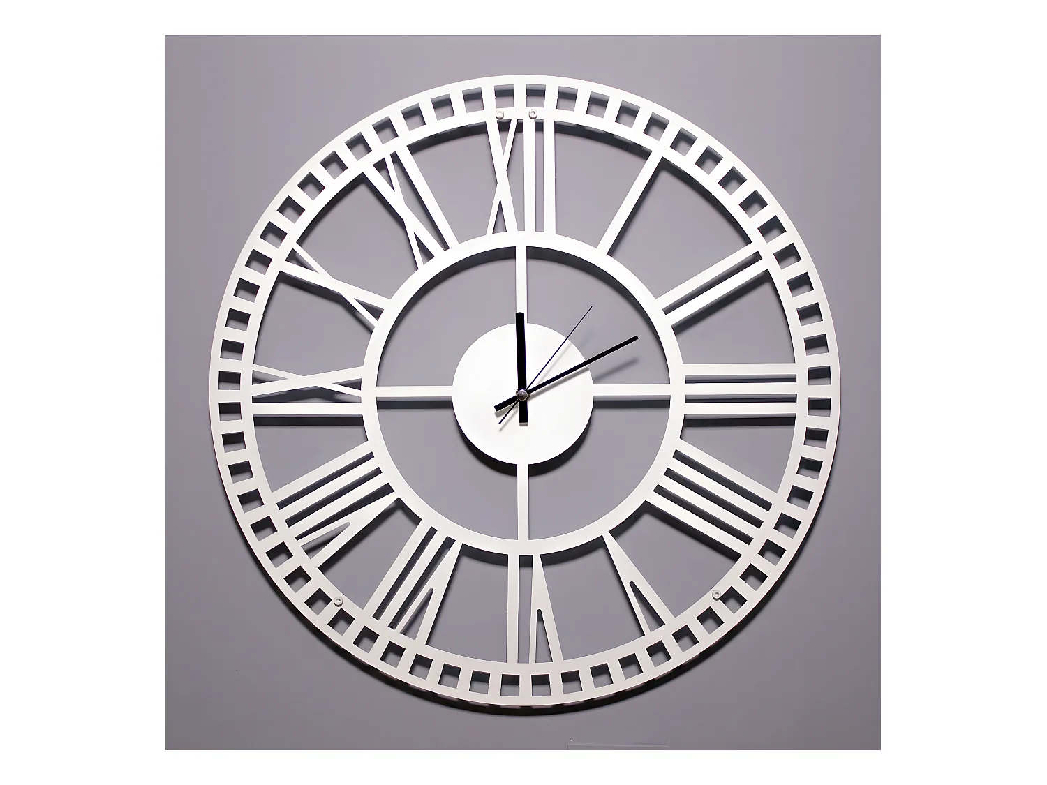 Horloge Murale Vintage 5, Blanc, 50x1,5x50 cm, EPIKASA