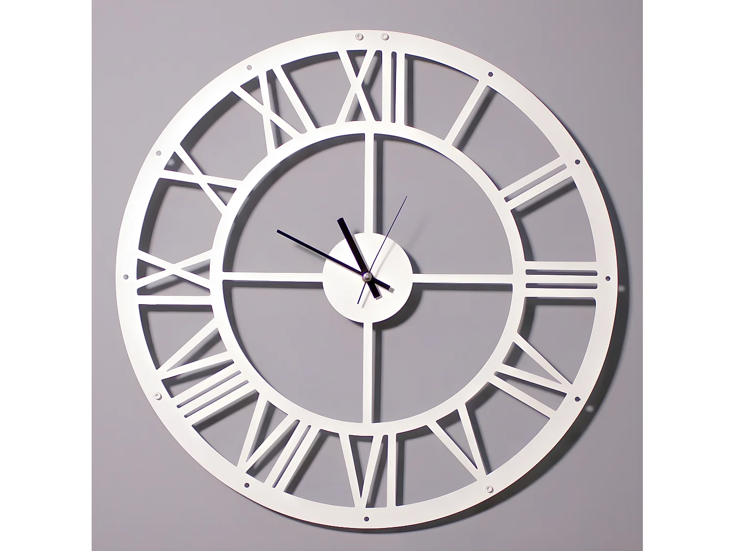 Zegar ścienny Vintage 3, Biały, 50x0,16x50 cm, EPIKASA