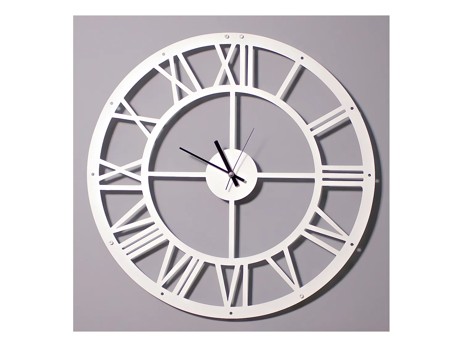 Horloge Murale Vintage 3, Blanc, 50x0,16x50 cm, EPIKASA