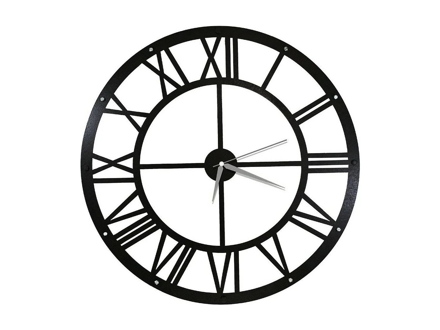 Wandklok Vintage 2 - Zwart - 50x0,16x50 cm - EPIKASA