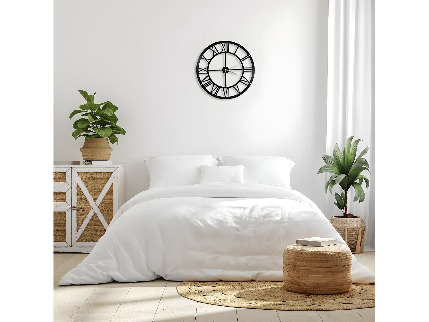 Wandklok Vintage 2 - Zwart - 50x0,16x50 cm - EPIKASA