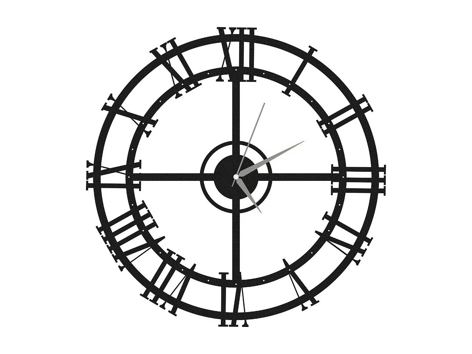 Relógio de Parede Vintage 1, Preto, 50x0,16x50 cm, EPIKASA