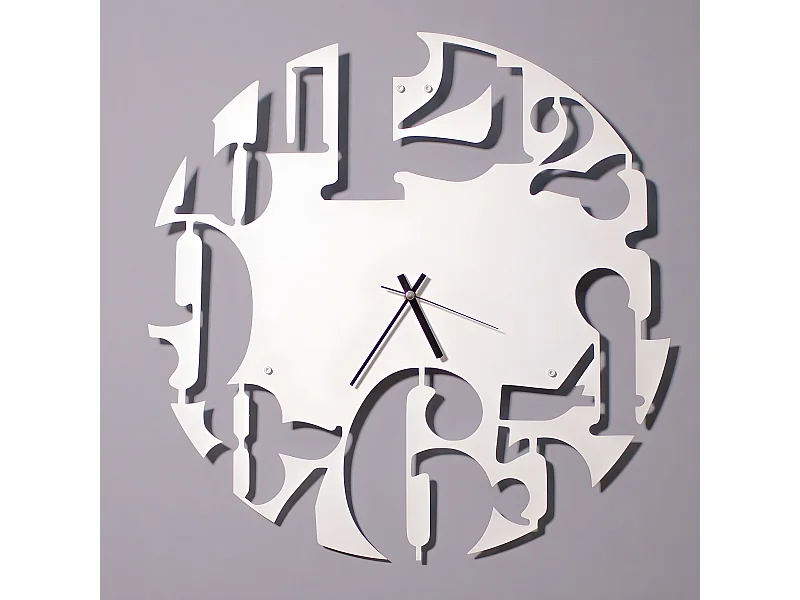 Reloj de Pared Números 2, Blanco, 50x1,5x50 cm, EPIKASA