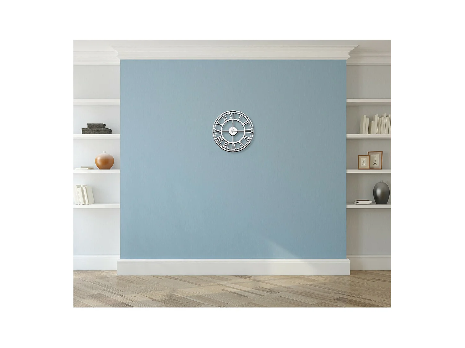 Wandklok Vintage 7 - Wit - 50x1,5x50 cm - EPIKASA